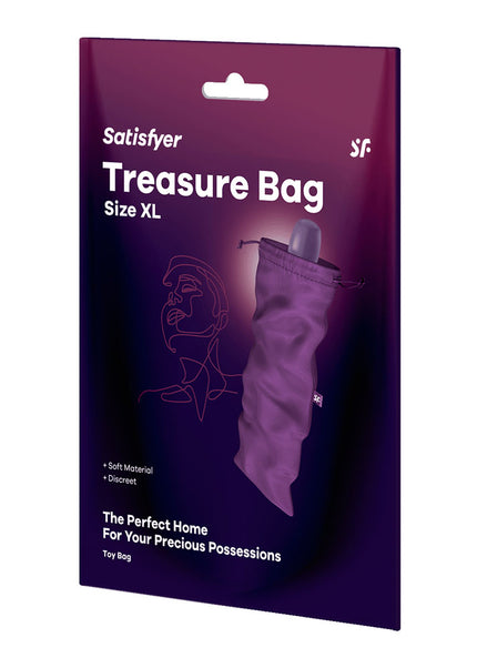 Satisfyer Treasure Bag XLarge - Violet - Violet XL Toy Storage Bag
