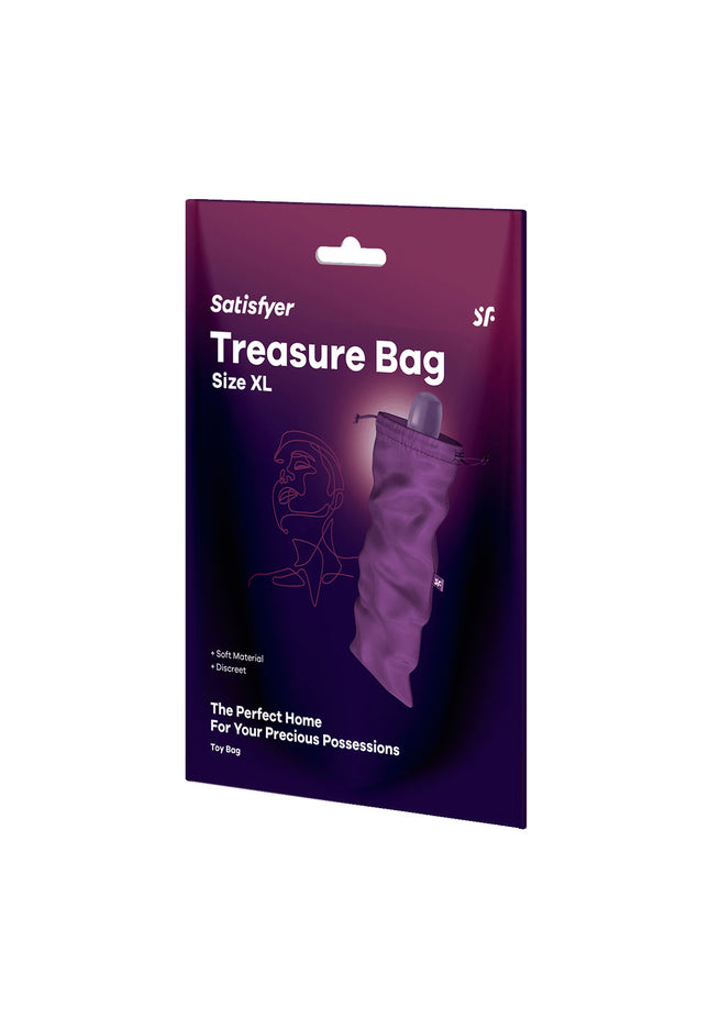 Satisfyer Treasure Bag XLarge - Violet - Violet XL Toy Storage Bag