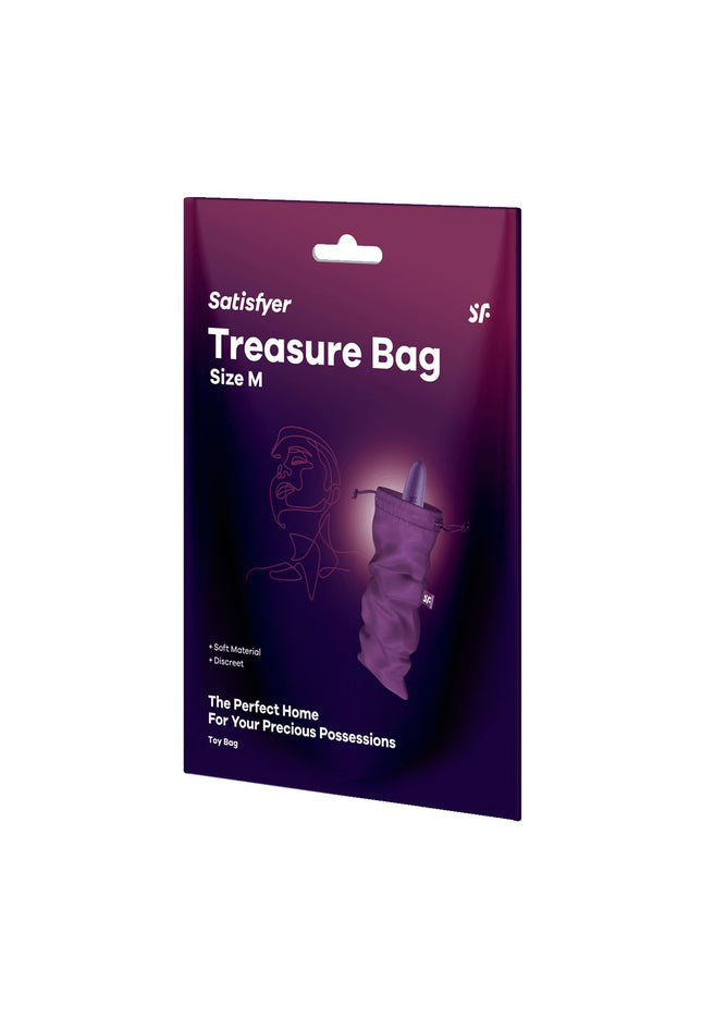 Satisfyer Treasure Bag Medium - Violet - Violet Medium Toy Storage Bag