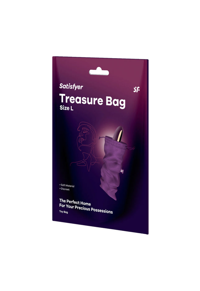 Satisfyer Treasure Bag Large - Violet - Violet Large Toy Storage Bag