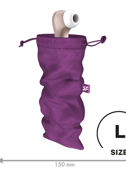 Satisfyer Treasure Bag Large - Violet - Violet Large Toy Storage Bag