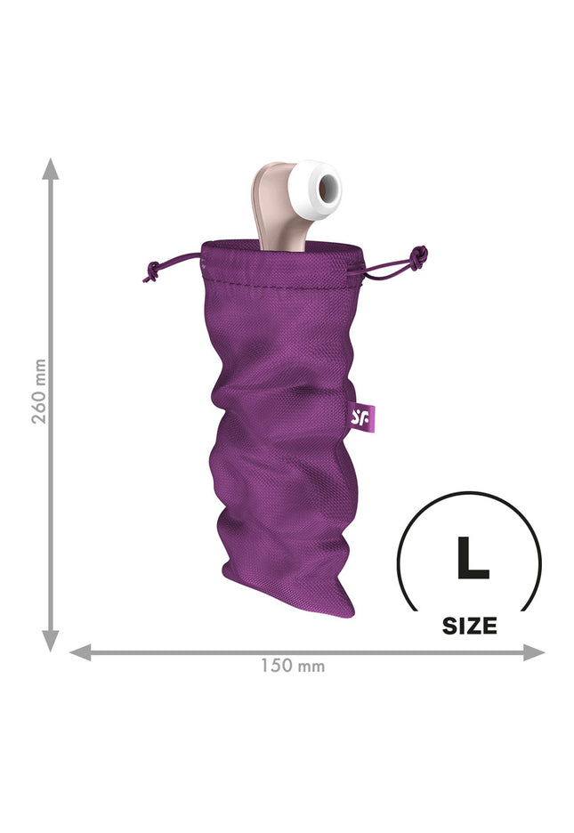 Satisfyer Treasure Bag Large - Violet - Violet Large Toy Storage Bag
