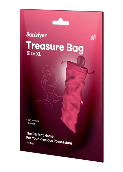Satisfyer Treasure Bag XLarge - Pink - Pink XL Toy Storage Bag