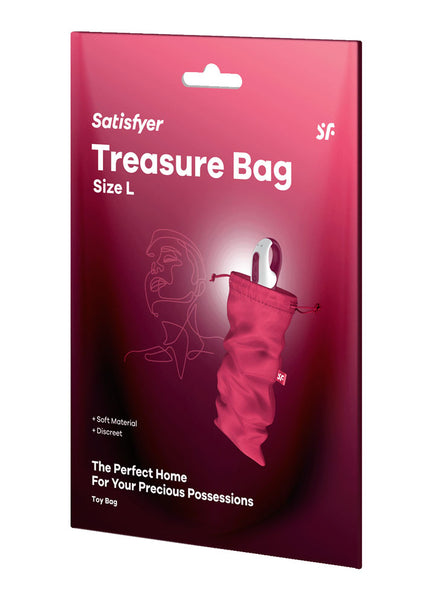 Satisfyer Treasure Bag Large - Pink - Pink Large Toy Storage Bag