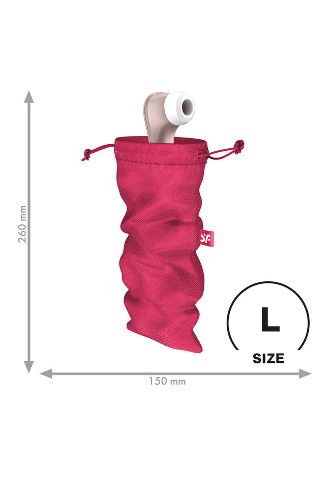 Satisfyer Treasure Bag Large - Pink - Pink Large Toy Storage Bag