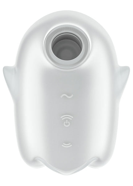 Satisfyer Glowing Ghost - White - Glow in Dark White USB Rechargeable Air Pulse Stimulator