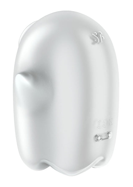 Satisfyer Glowing Ghost - White - Glow in Dark White USB Rechargeable Air Pulse Stimulator