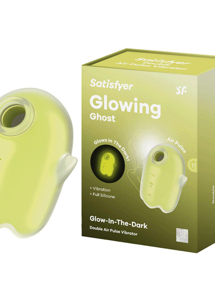 Satisfyer Glowing Ghost - Yellow - Glow in Dark Yellow USB Rechargeable Air Pulse Stimulator