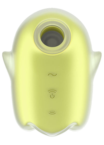Satisfyer Glowing Ghost - Yellow - Glow in Dark Yellow USB Rechargeable Air Pulse Stimulator