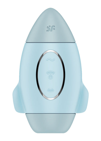 Satisfyer Mission Control - Blue - Blue USB Rechargeable Vibrating Air Pulse Stimulator