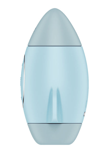 Satisfyer Mission Control - Blue - Blue USB Rechargeable Vibrating Air Pulse Stimulator