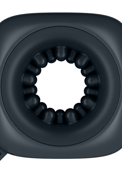 Satisfyer Ring Stroker - Black USB Rechargeable Vibrating Masturbator