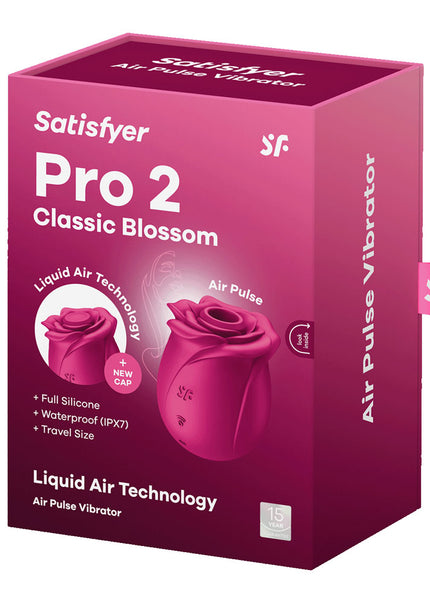 Satisfyer Pro 2 Classic Blossom - Red USB Rechargeable Air Pulse Rose Stimulator