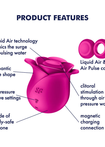 Satisfyer Pro 2 Modern Blossom - Modern Pink USB Rechargeable Air Pulse Rose Stimulator