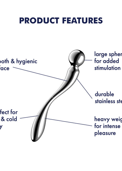 Satisfyer Star Force 2 - Chrome Steel 22 cm Dildo