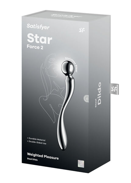 Satisfyer Star Force 2 - Chrome Steel 22 cm Dildo