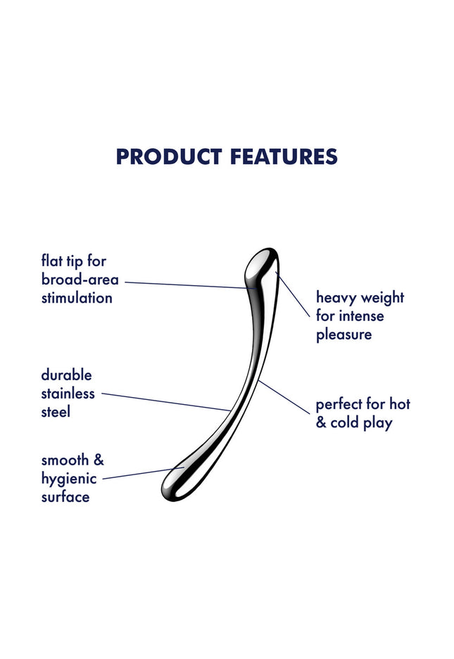 Satisfyer Cosmic Crest 1 - Chrome Steel 24 cm Dildo