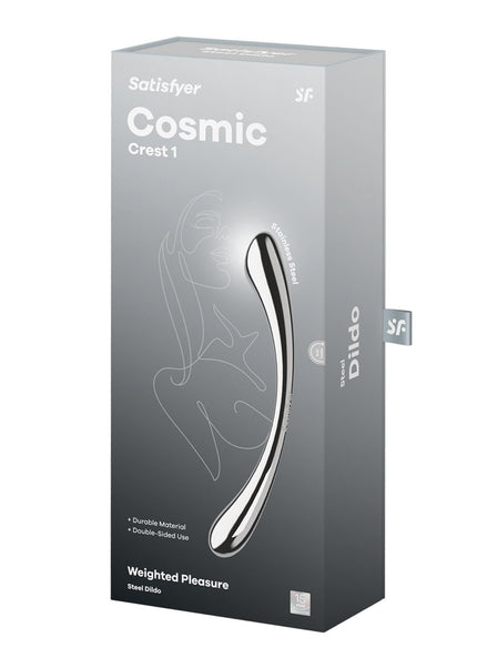 Satisfyer Cosmic Crest 1 - Chrome Steel 24 cm Dildo