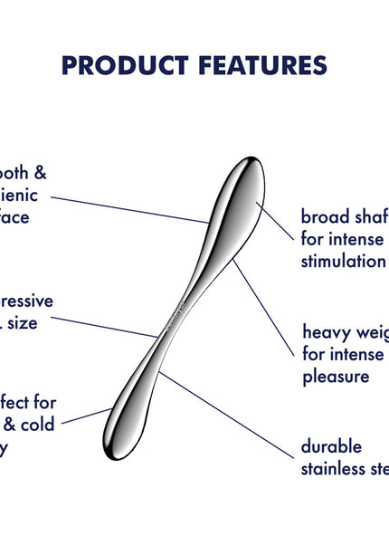 Satisfyer Star Force 3 - Chrome Steel 27 cm Dildo