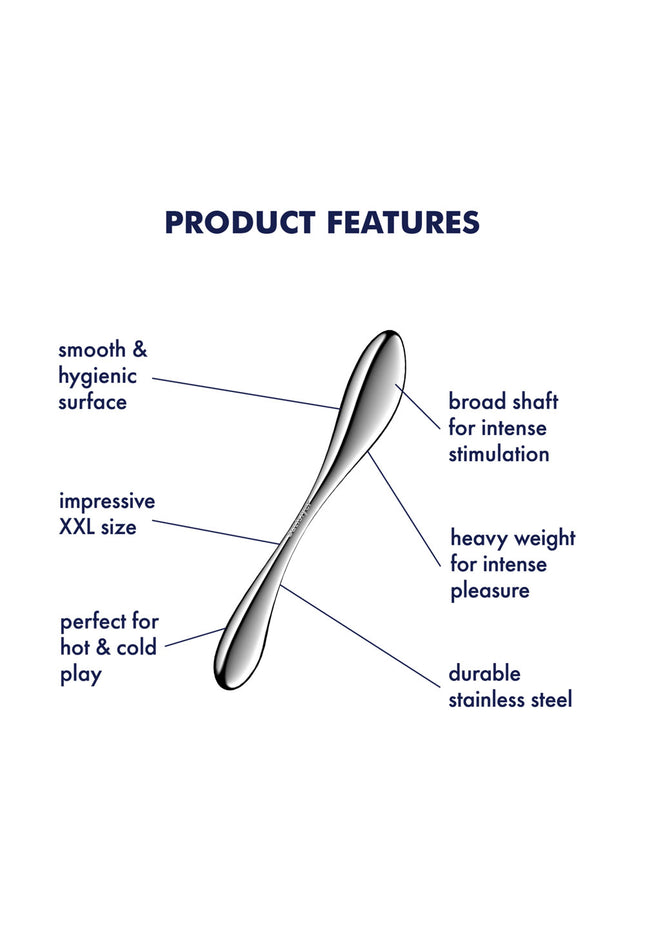 Satisfyer Star Force 3 - Chrome Steel 27 cm Dildo