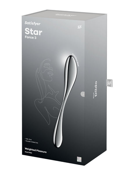 Satisfyer Star Force 3 - Chrome Steel 27 cm Dildo