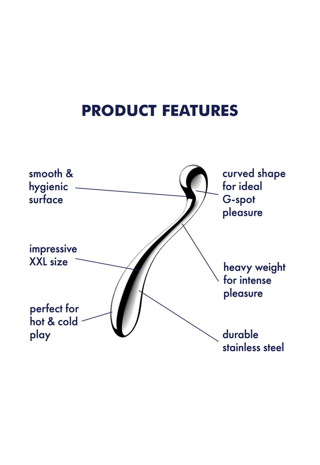 Satisfyer Star Force 4 - Chrome Steel 26 cm Dildo