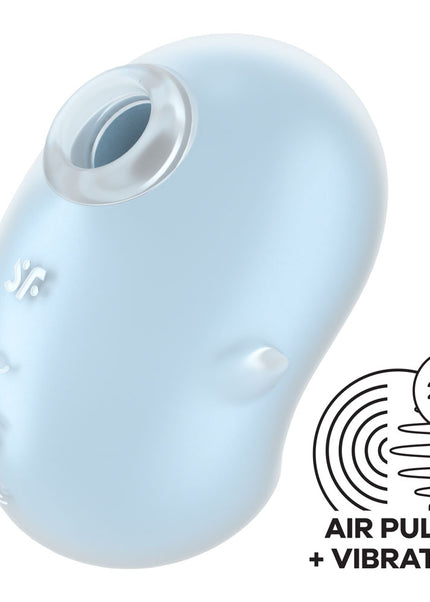 Satisfyer Cutie Ghost - Blue - Blue USB Rechargeable Air Pulse Stimulator