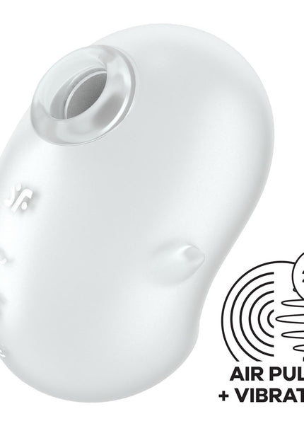 Satisfyer Cutie Ghost - White - White USB Rechargeable Air Pulse Stimulator