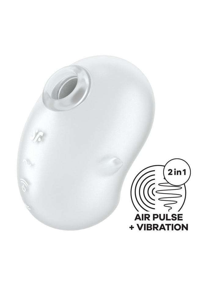 Satisfyer Cutie Ghost - White - White USB Rechargeable Air Pulse Stimulator