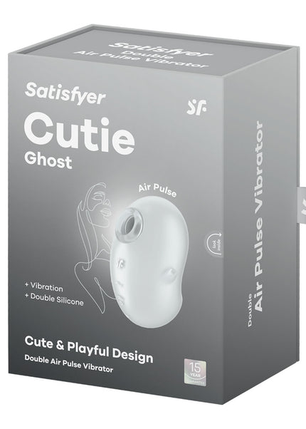 Satisfyer Cutie Ghost - White - White USB Rechargeable Air Pulse Stimulator