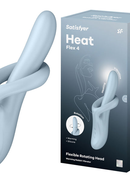 Satisfyer Heat Flex 4 - Blue - Blue USB Rechargeable Heating Vibrator
