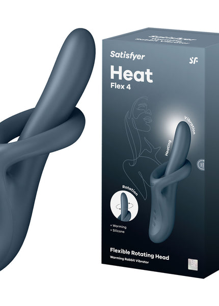 Satisfyer Heat Flex 4 - Grey - Grey USB Rechargeable Heating Vibrator