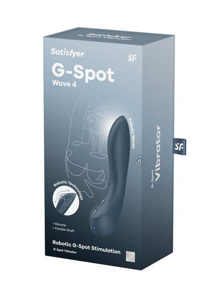 Satisfyer G-Spot Wave 4 - Dark Blue 21 cm USB Rechargeable Vibrator with Robotic G-Spot Stimulation