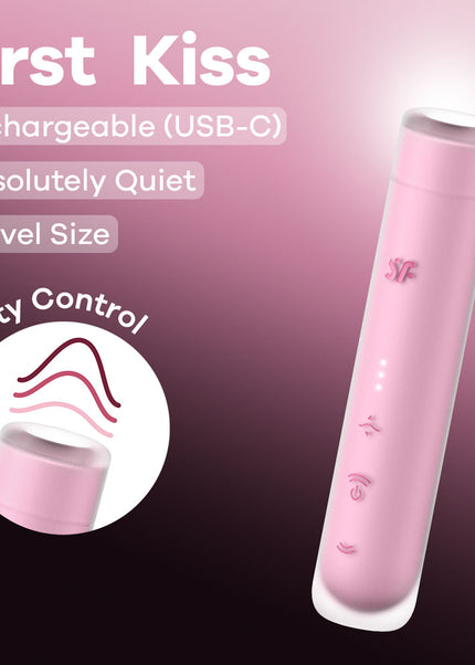 Satisfyer First Kiss - Pink USB Rechargeable Air Pulse Stimulator