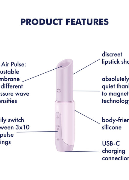 Satisfyer Secret Kiss - Lilac USB Rechargeable Air Pulse Stimulator