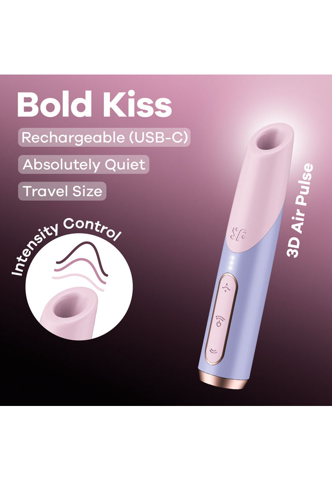 Satisfyer Bold Kiss - Purple USB Rechargeable Air Pulse Stimulator