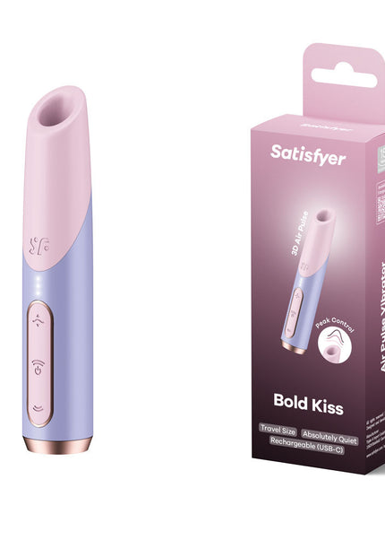 Satisfyer Bold Kiss - Purple USB Rechargeable Air Pulse Stimulator