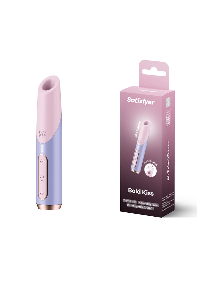 Satisfyer Bold Kiss - Purple USB Rechargeable Air Pulse Stimulator