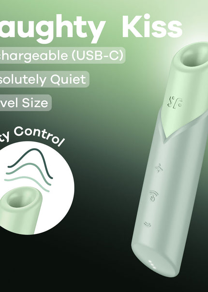 Satisfyer Naughty Kiss - Mint Green USB Rechargeable Air Pulse Stimulator