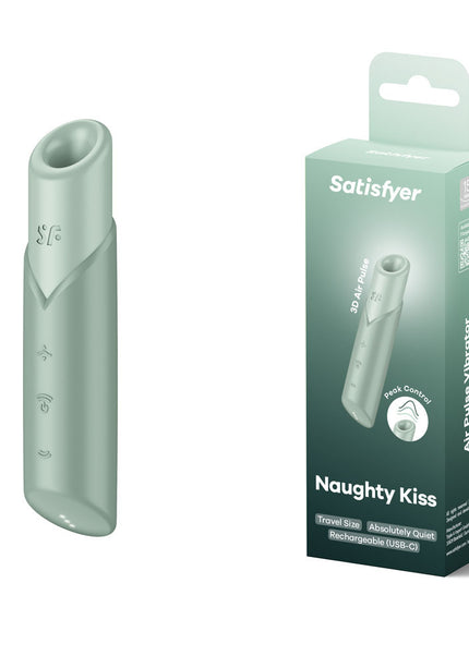 Satisfyer Naughty Kiss - Mint Green USB Rechargeable Air Pulse Stimulator