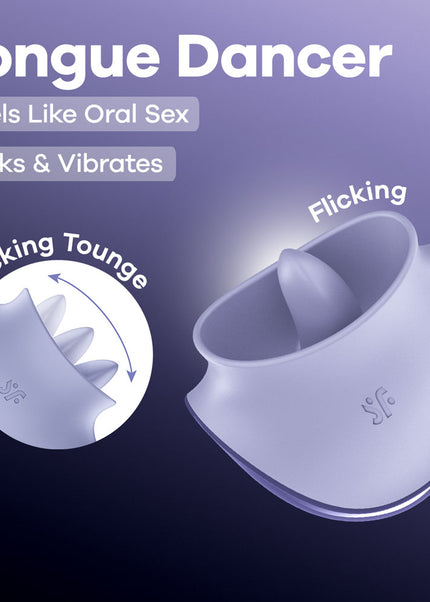 Satisfyer Tongue Dancer - Purple USB Rechargeable Flicking Stimulator