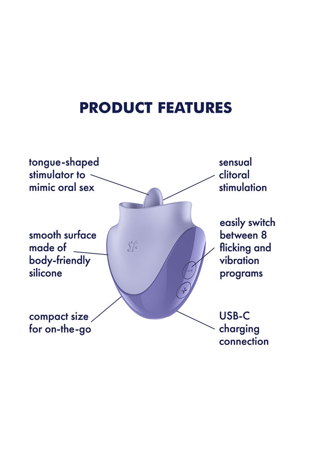 Satisfyer Tongue Dancer - Purple USB Rechargeable Flicking Stimulator
