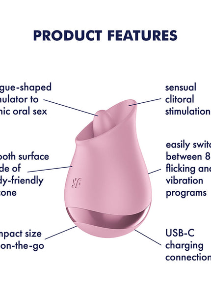 Satisfyer Tongue Player - Pink USB Rechargeable Flicking Stimulator