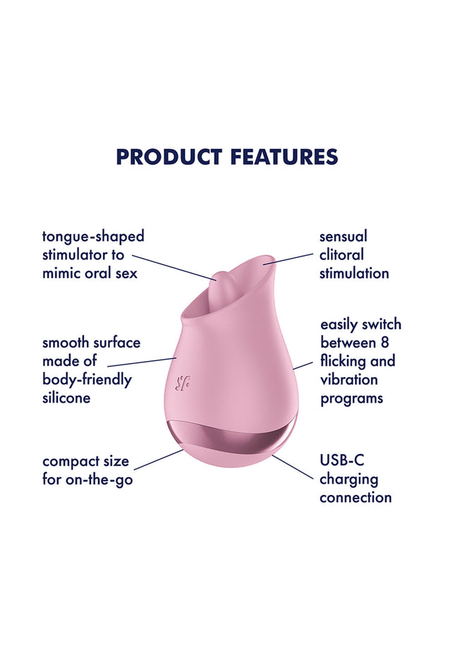 Satisfyer Tongue Player - Pink USB Rechargeable Flicking Stimulator