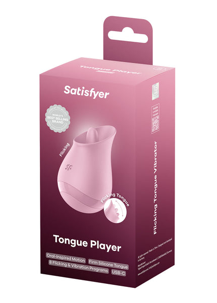 Satisfyer Tongue Player - Pink USB Rechargeable Flicking Stimulator