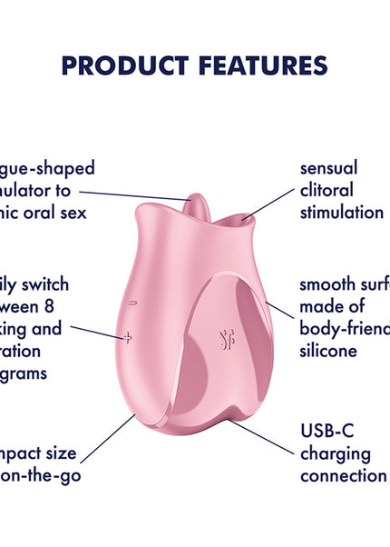 Satisfyer Tongue Lover - Pink USB Rechargeable Flicking Stimulator