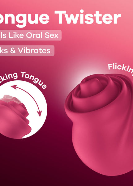 Satisfyer Tongue Twister - Pink USB Rechargeable Stimulator