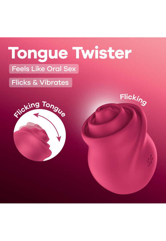 Satisfyer Tongue Twister - Pink USB Rechargeable Stimulator