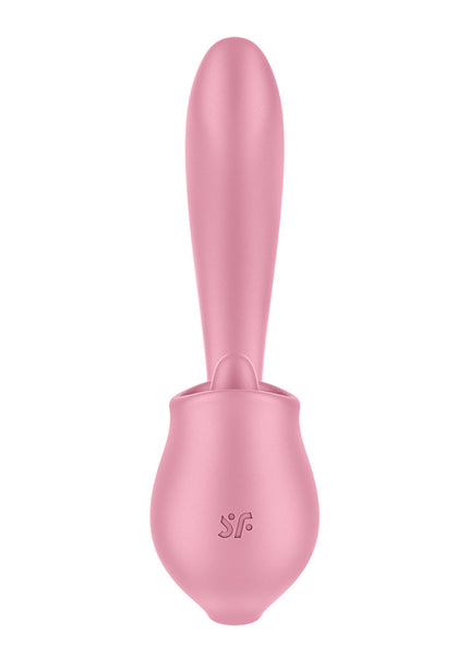 Satisfyer Tongue Genius - Pink USB Rechargeable Vibrator with Flicking Clit Stimulator
