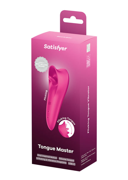 Satisfyer Tongue Master - Pink 14.4 cm USB Rechargeable Flicking Clitoral Stimulator